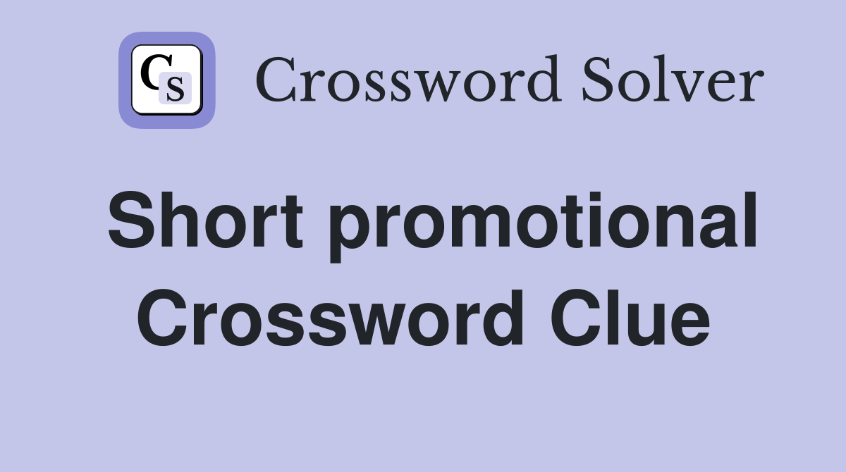 promotional tour crossword clue